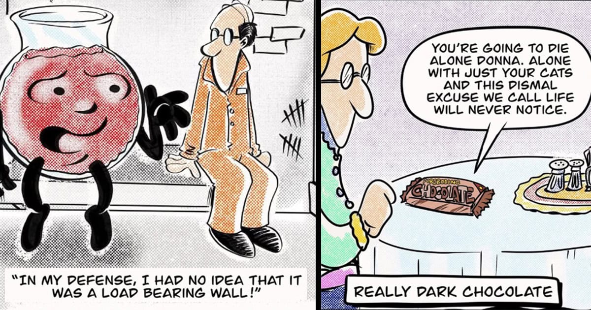 45 Dark Humor Comics Inspired By Classic Newspaper Cartoons From David Kramer