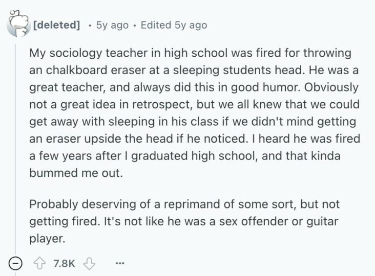 30 Former Students Share The Craziest Reasons Teachers Got Fired