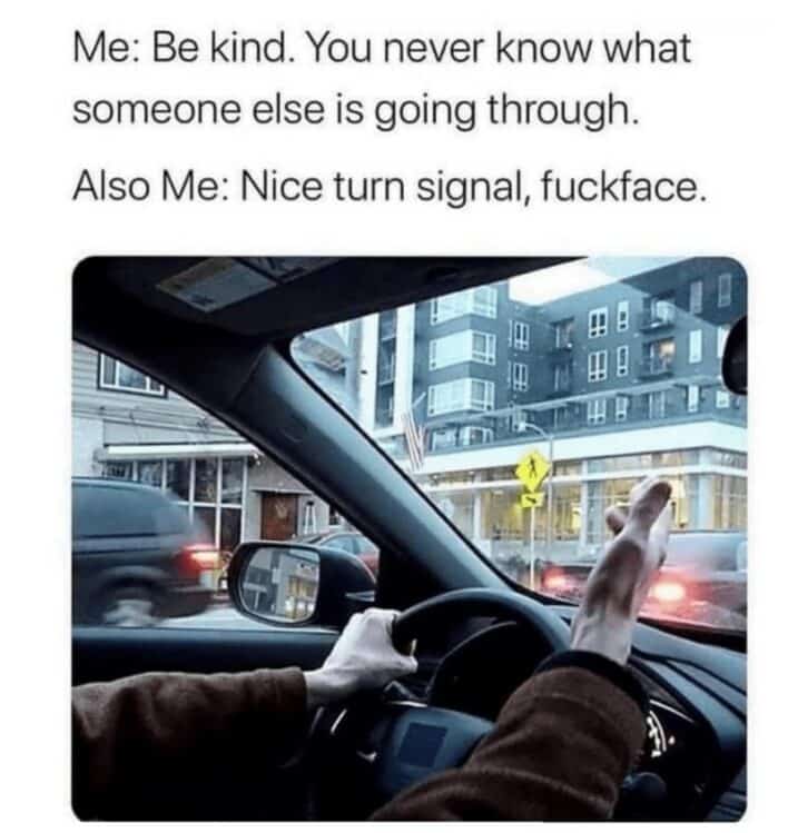 Road Rash Rude Meme 30 Funny Road Rage Memes For People Who’ve Yelled “Use Your Blinker ...