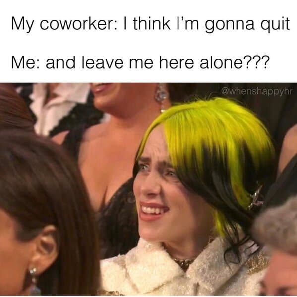 A woman with yellow hair and a yellow smile.