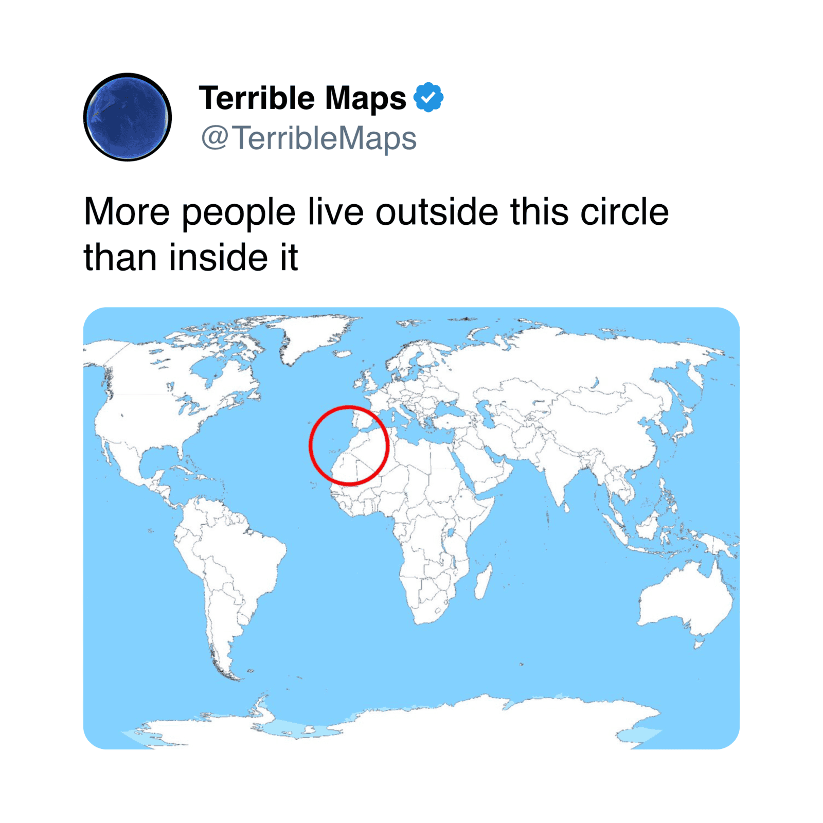 World map highlighting a specific region with a red circle, emphasizing geographic focus.