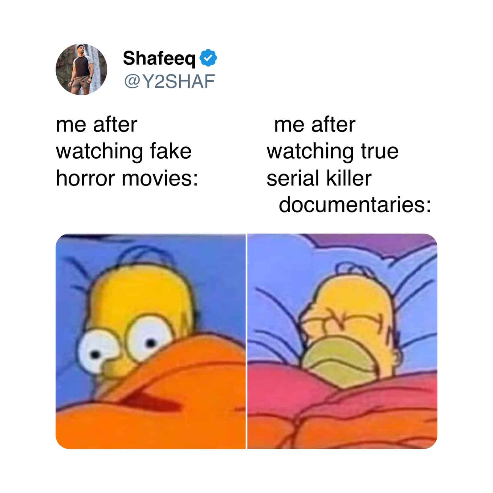 Homer Simpson surprised and relaxed expressions illustrating different emotional responses.
