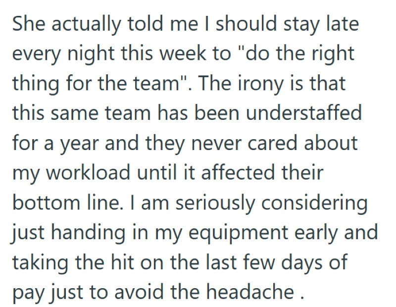 Overworked employee asked to write a 100-page manual at work.