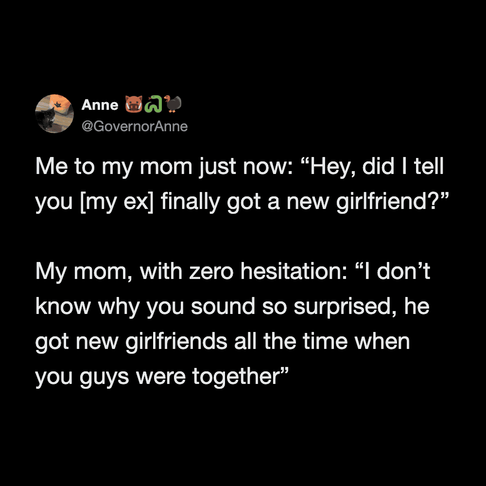 Funny tweet about women and relationships.