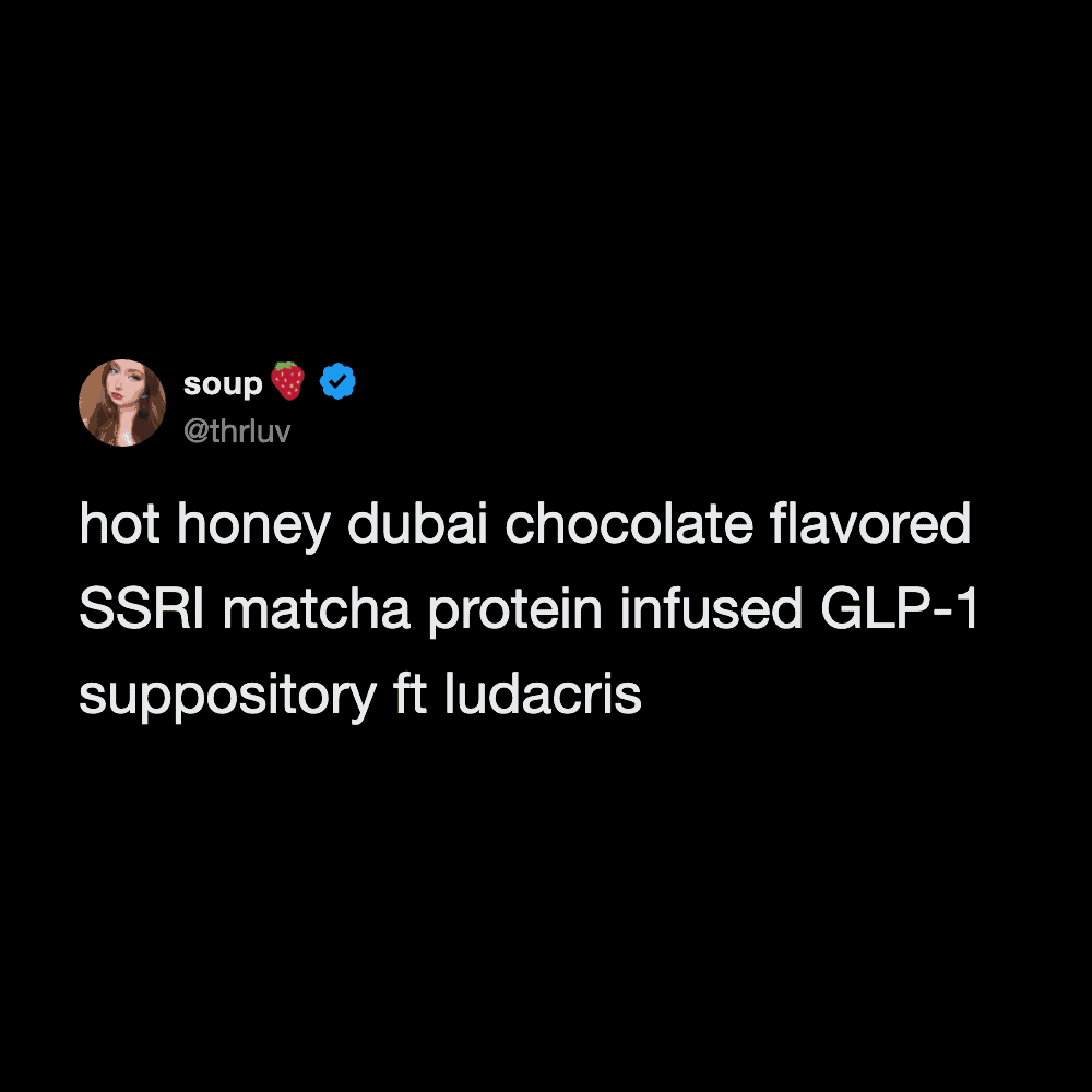 Delicious hot honey Dubai chocolate dessert with matcha and GLP-1 infusion.