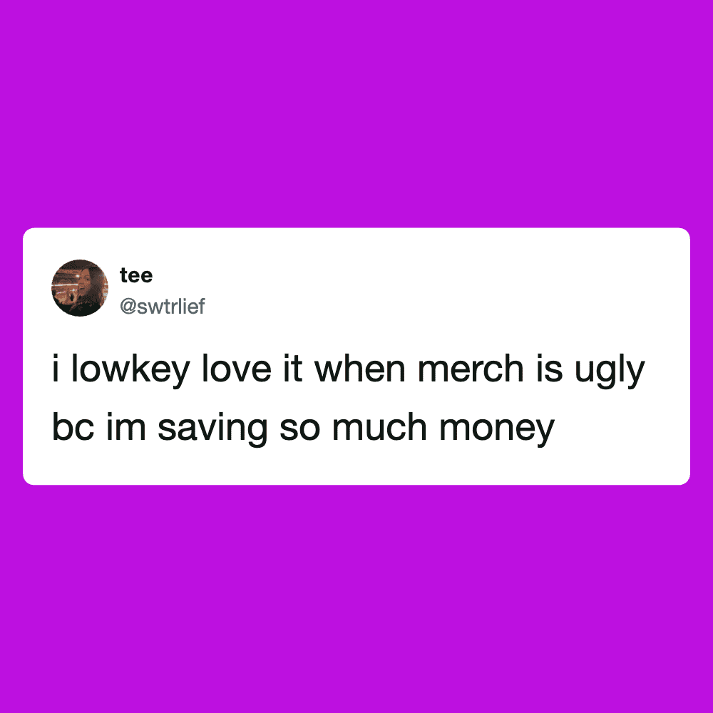 Humorous Pleated Jeans meme about saving money on ugly merchandise.