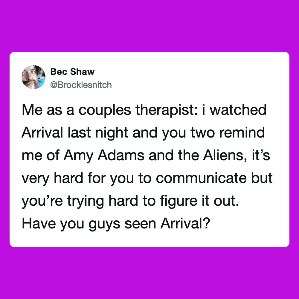 Funny meme from Pleated Jeans featuring a humorous quote about aliens and communication.