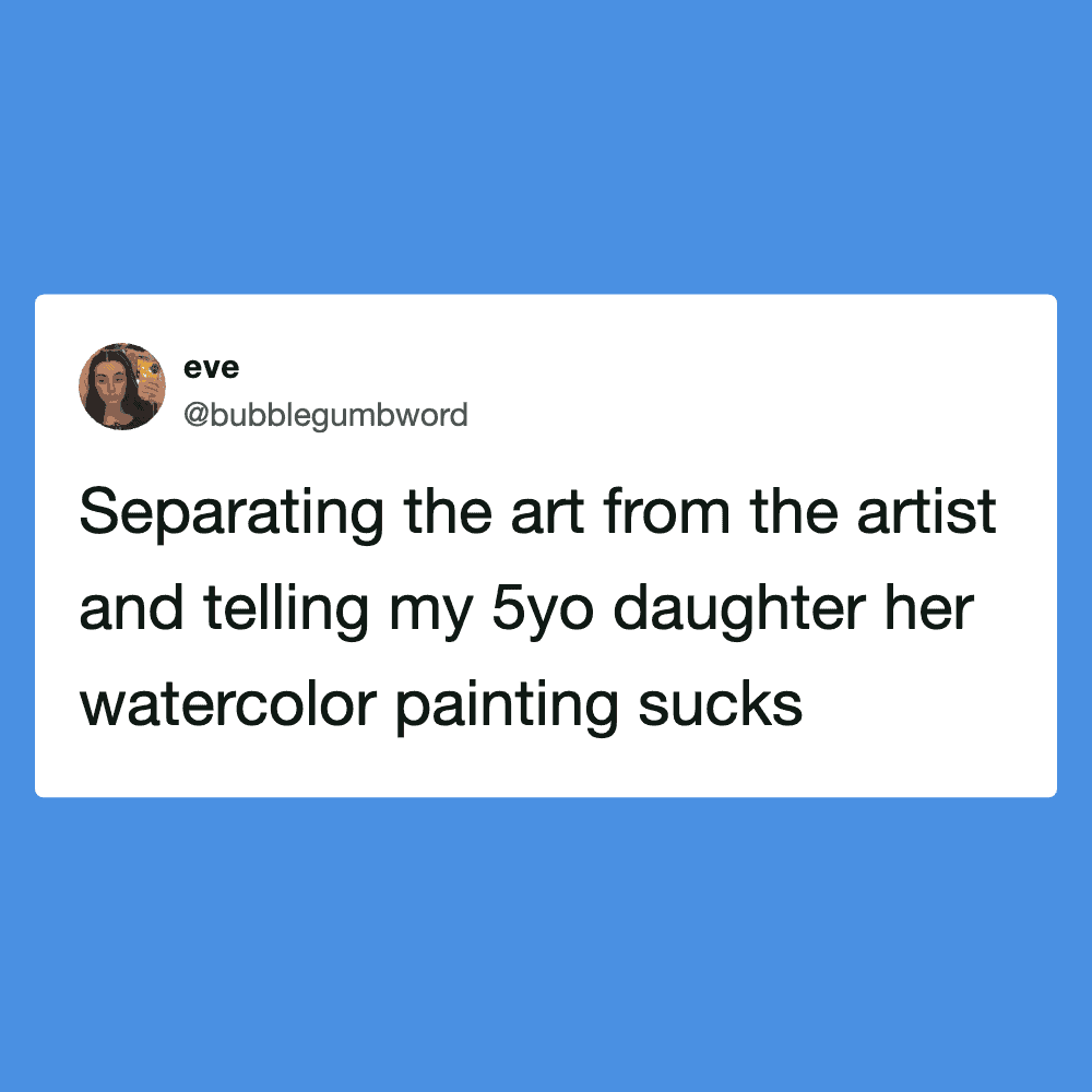 Humorous meme about a mother criticizing her child's watercolor painting.