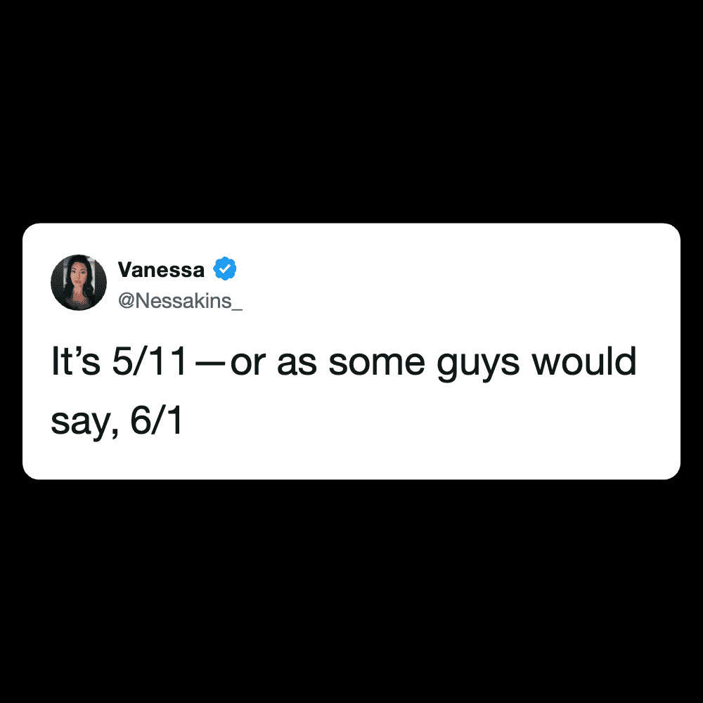 Hilarious tweet about 5/11 and 6/1 from today's funniest tweets collection.