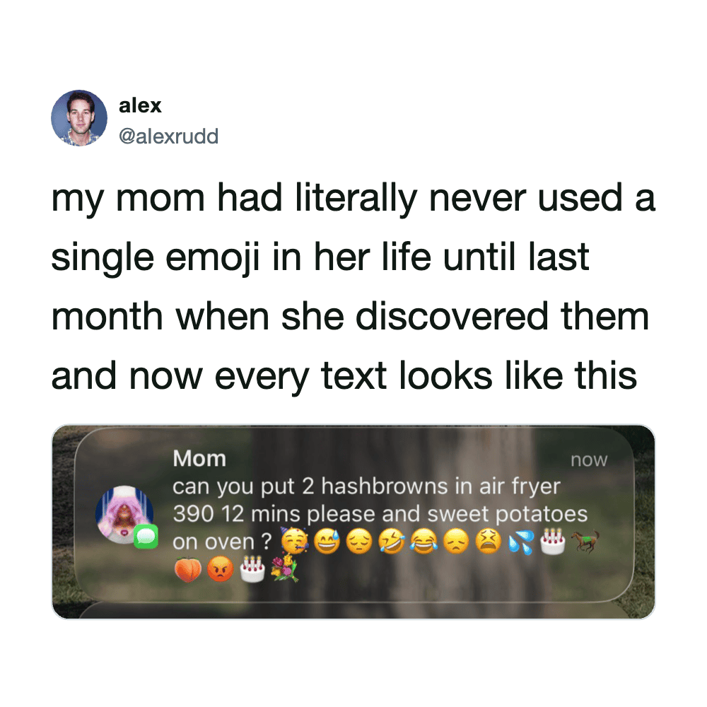Humorous meme showing a text message about asking for hashbrowns and sweet potatoes.