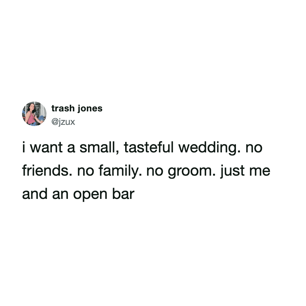 Bride and groom celebrating at a small wedding with an open bar, intimate setting, and minimal guest.