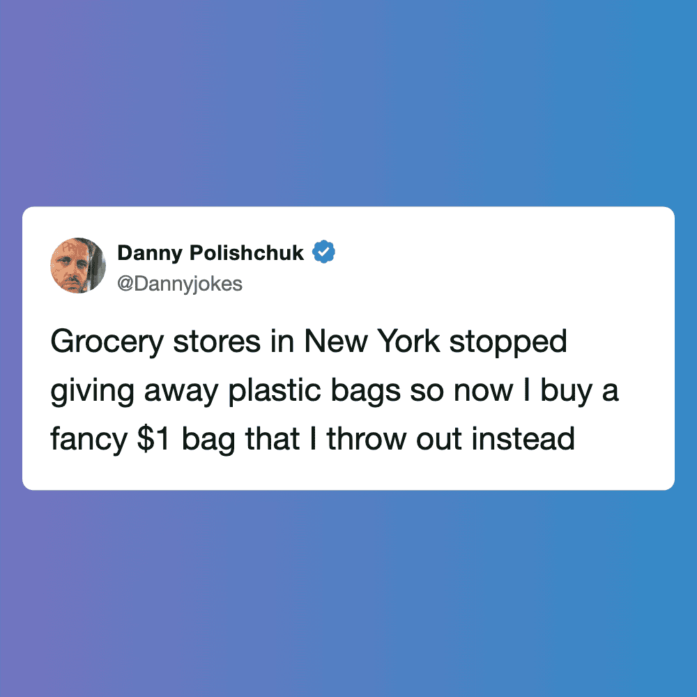 Protest at New York grocery stores against plastic bag waste, with shoppers using reusable bags to p.