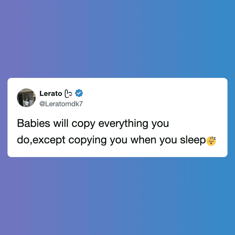 Humorous meme of babies copying actions, perfect for entertainment and social media.