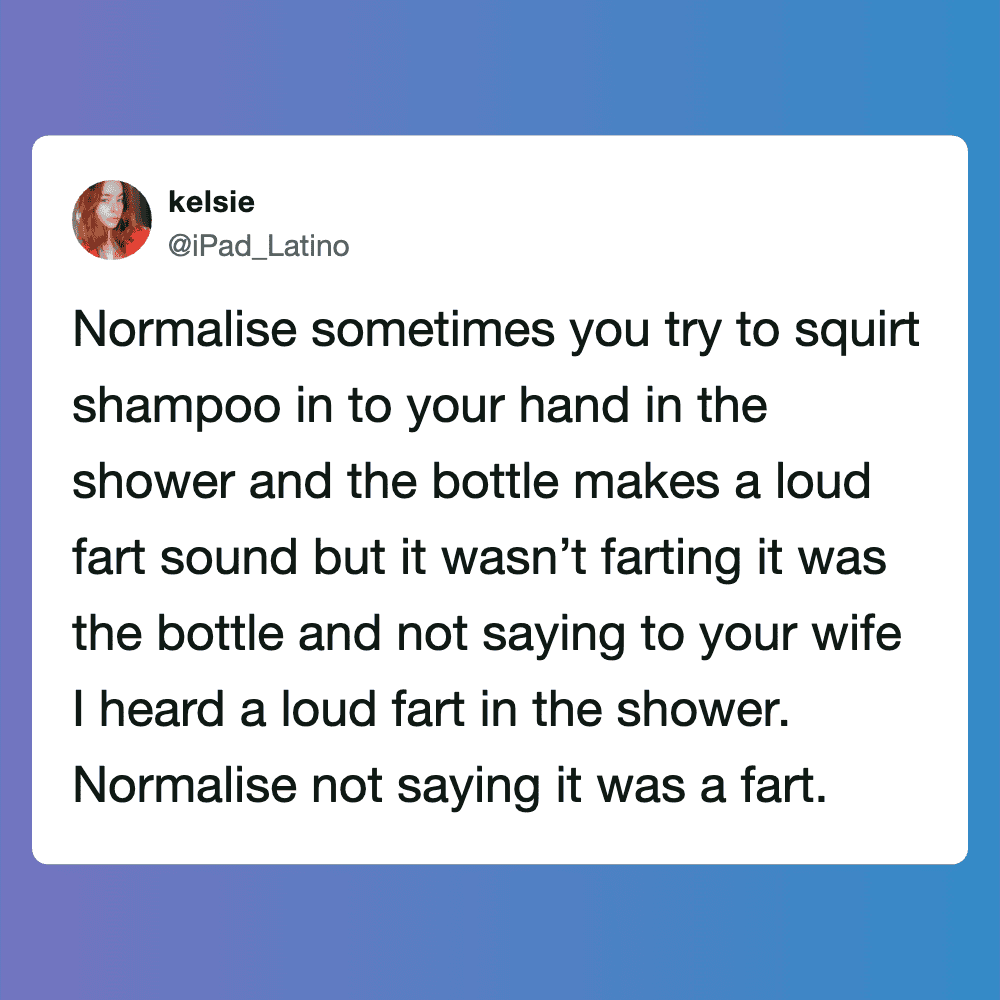 Humorous cartoon from Pleated Jeans about normalizing farting in the shower.