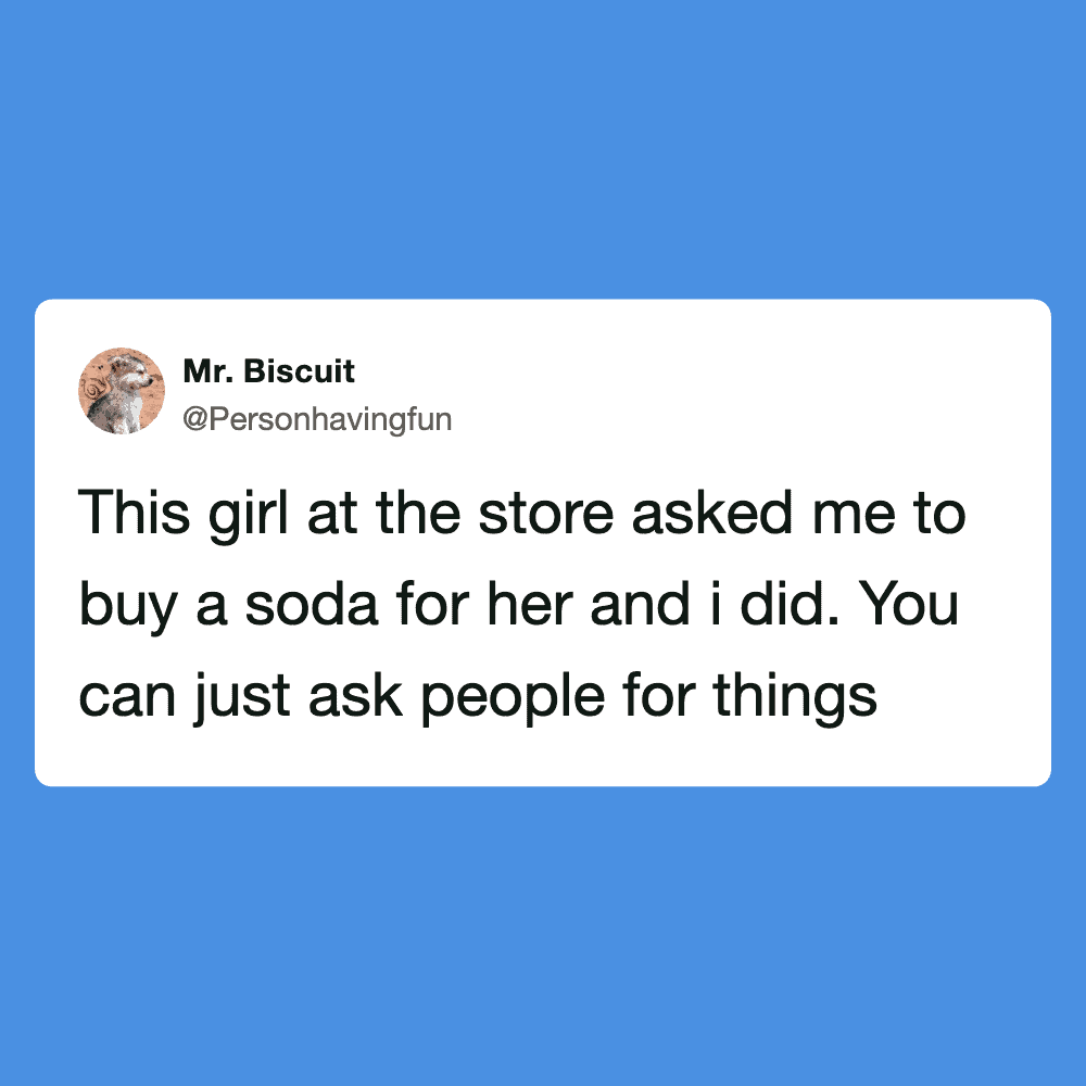 Funny Girl Asking for Soda at Store.