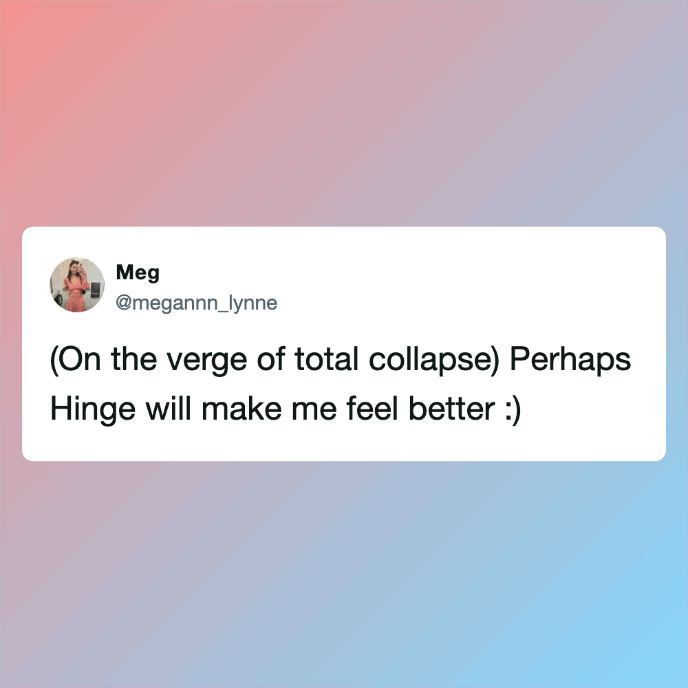Funny meme image from Pleated Jeans with humorous text about feeling better during a crisis.