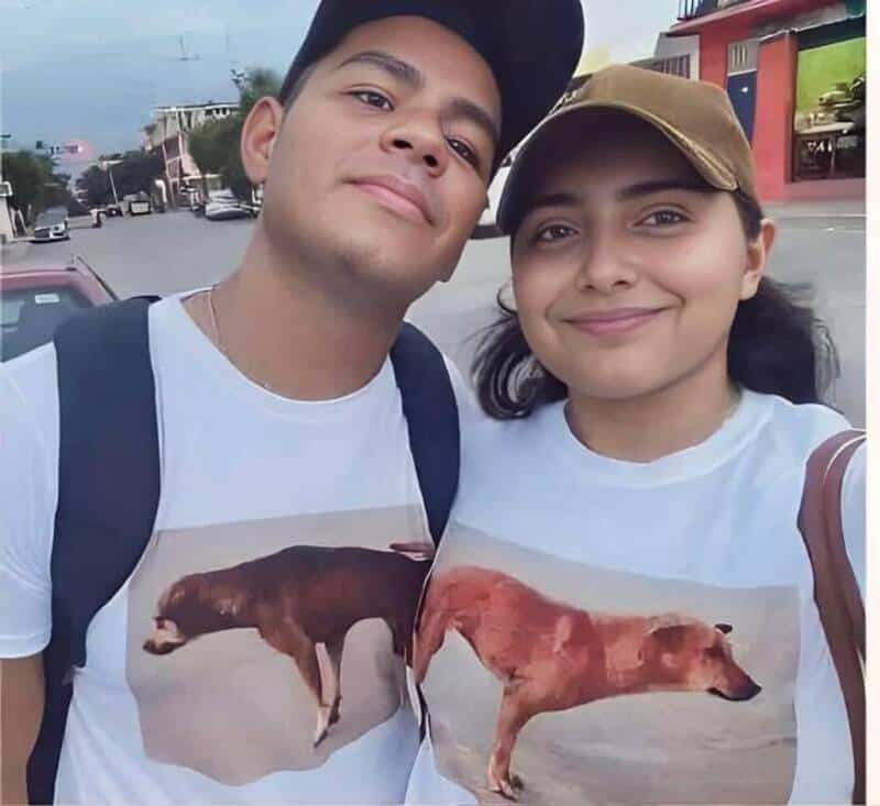 Animal print t-shirt featuring a realistic dog illustration, perfect for casual wear and animal love.