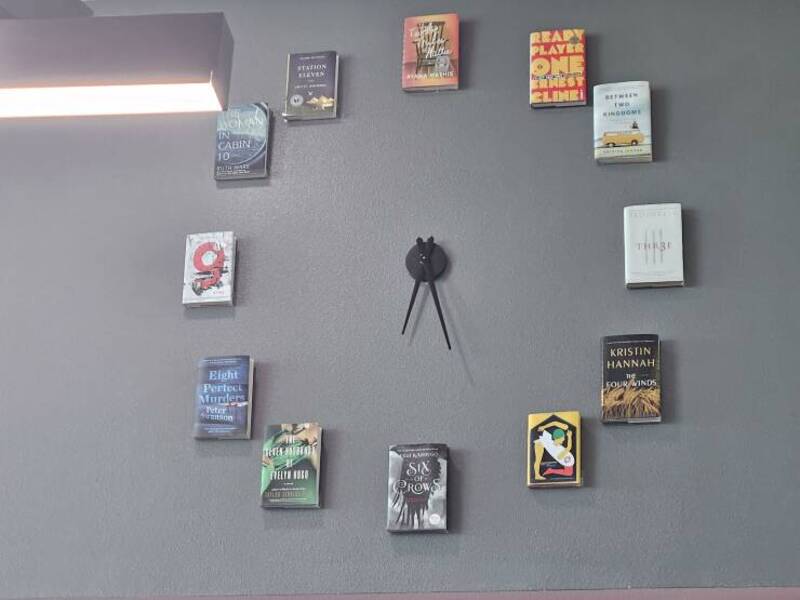 Unique Book Wall Clock with Book Cover Design.