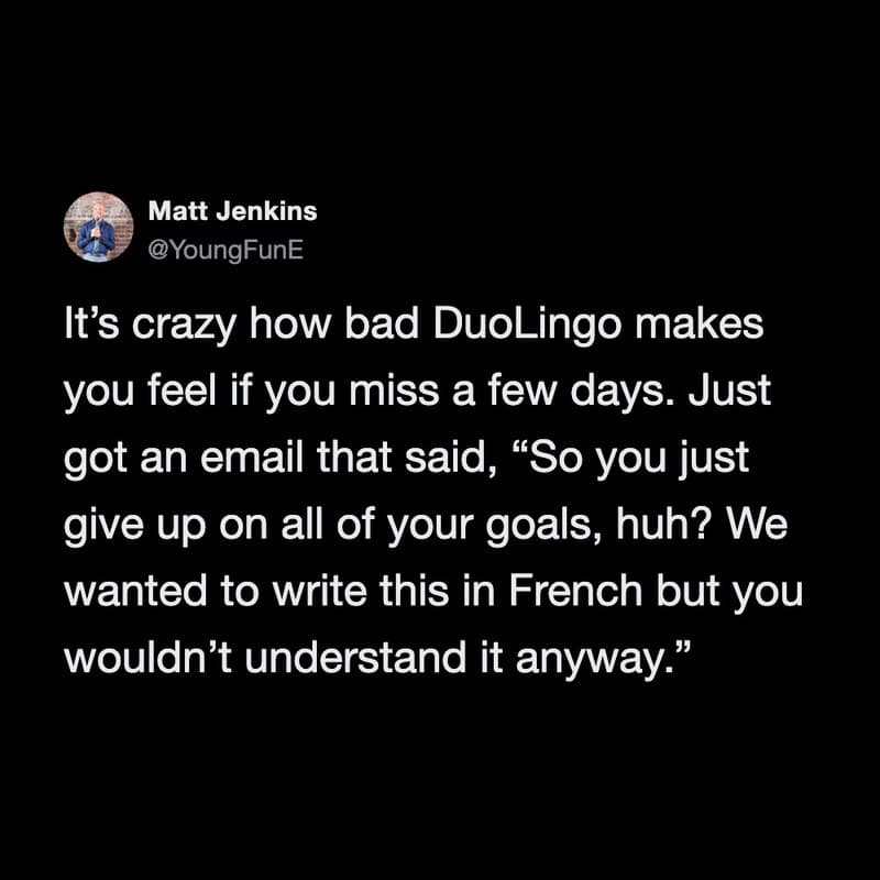 Funny meme about missing goals and motivation.