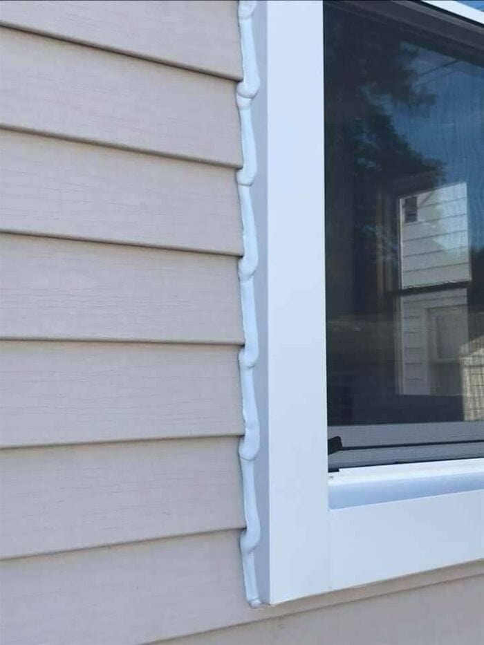 Poorly Sealed Siding and Window Frame.