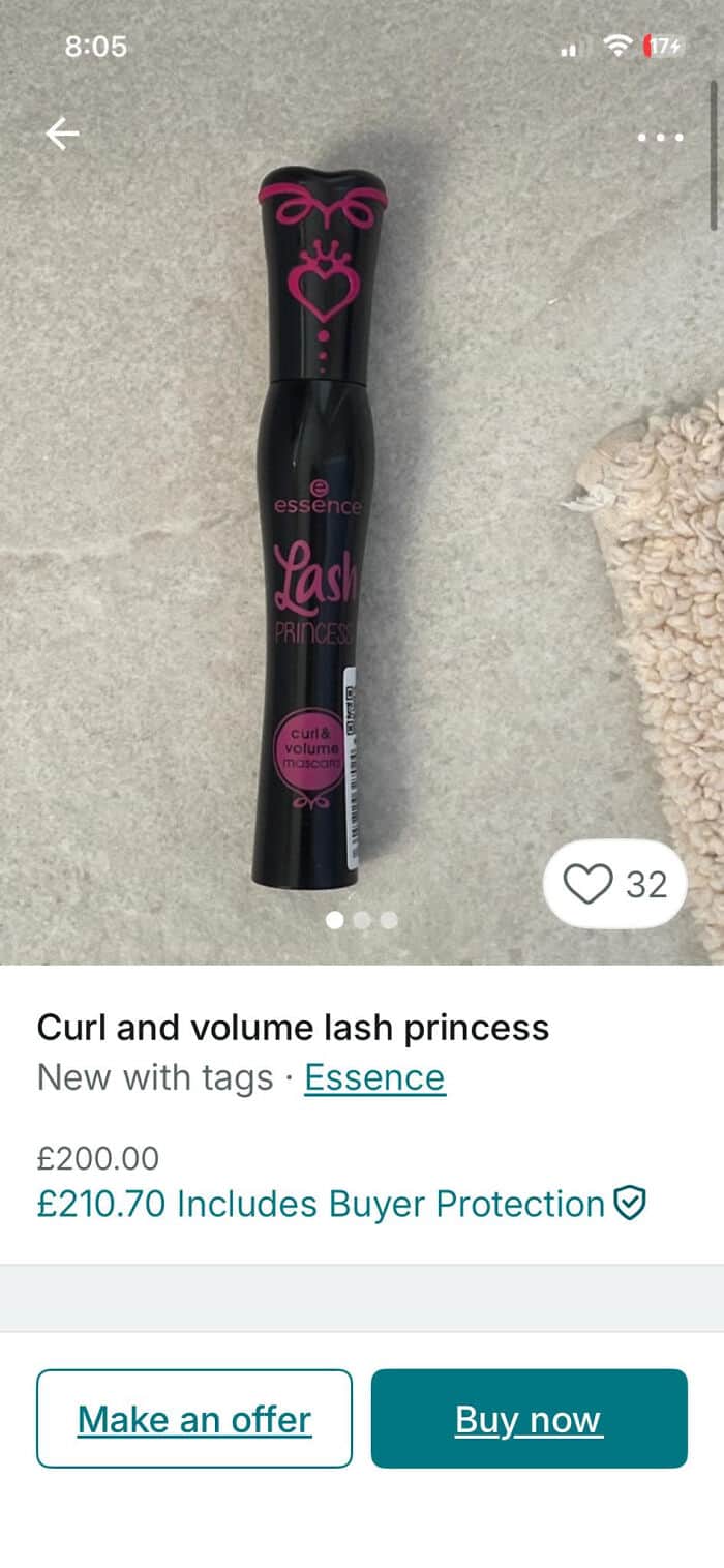 Curl and volume lash princess mascara in black with pink accents, new with buyer protection.