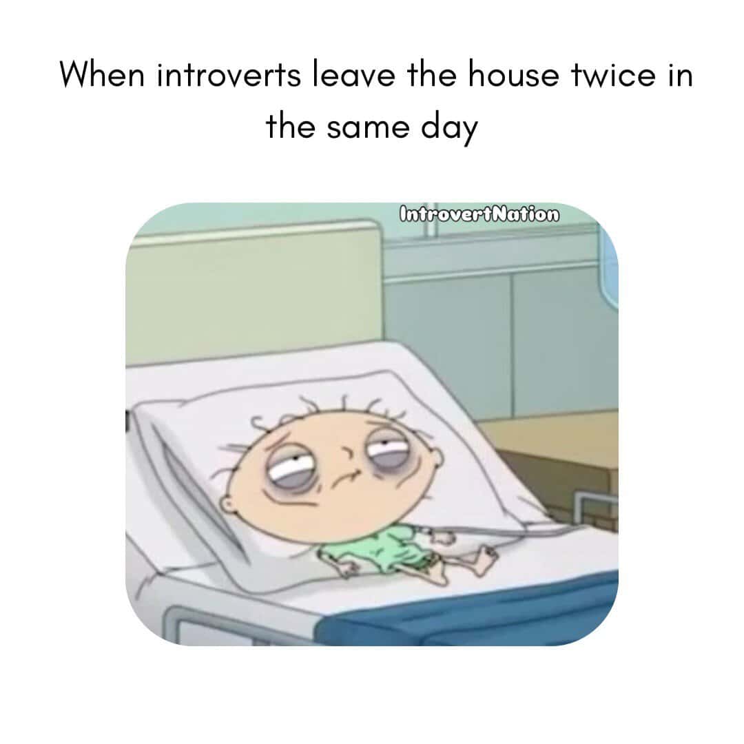 Lying in bed with tired eyes after leaving the house twice in one day.