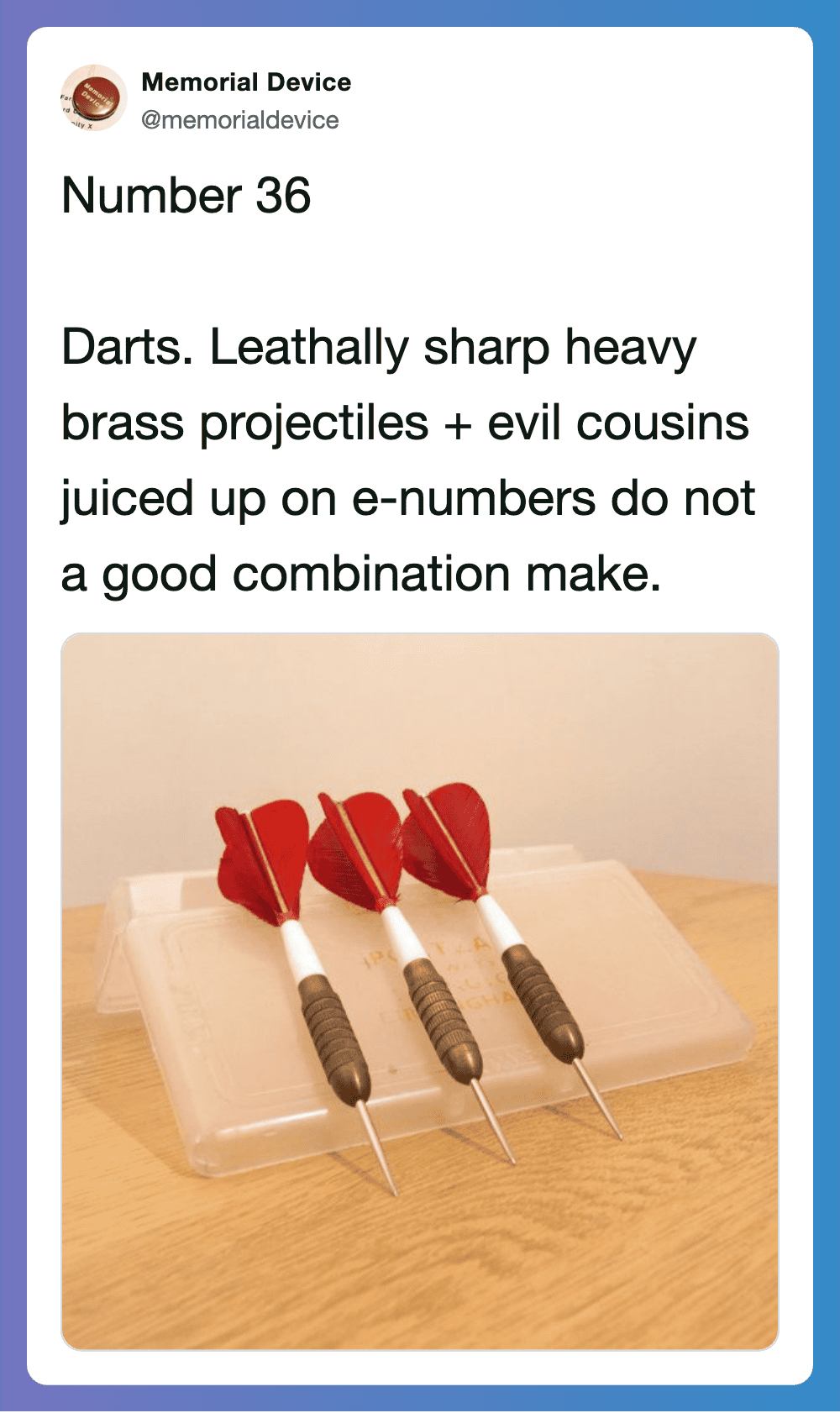 Darts and brass projectiles from 70s household safety hazards, vintage style.