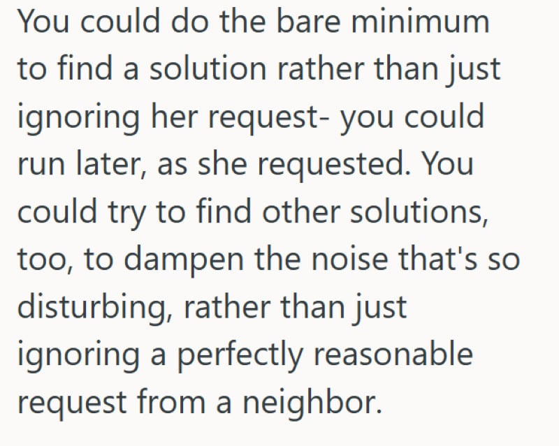 Advice on handling requests and noise to avoid disturbing neighbors.