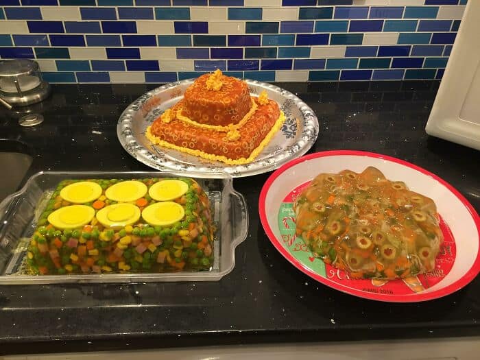 Cursed food with bizarre, unappetizing appearance and strange presentation.