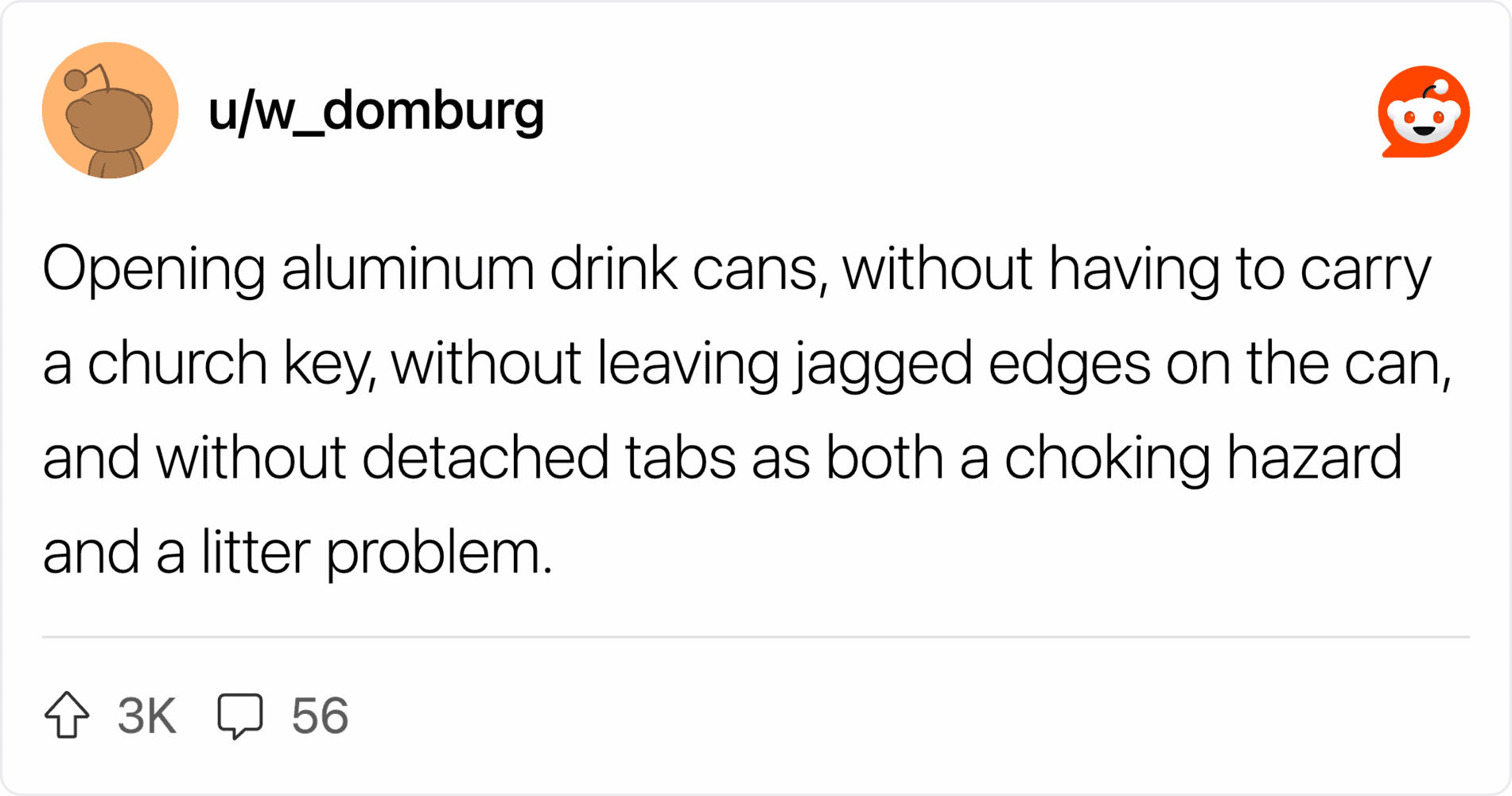 Person opening a jagged aluminum drink can without a tab, demonstrating a safe method.
