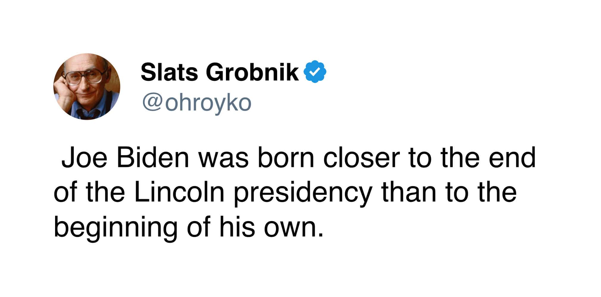 Funny meme of a person with a humorous caption about Joe Biden.