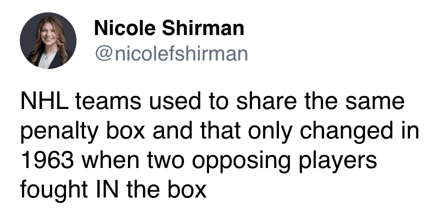 Humorous meme from Pleated Jeans featuring a sports penalty box scene.