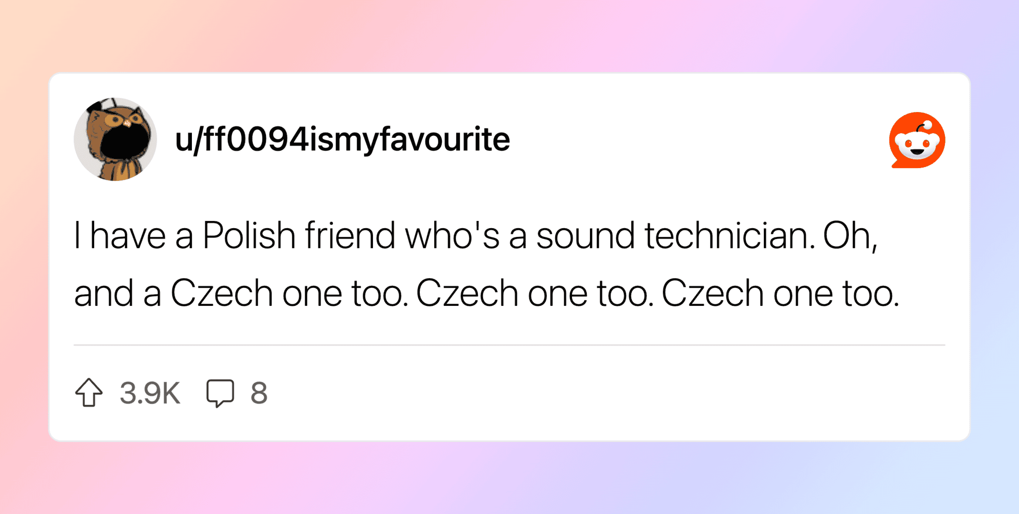 Humorous image from Pleated Jeans featuring a funny joke about Polish and Czech friends.