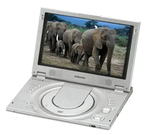 Laptop displaying a herd of elephants walking in the wild.