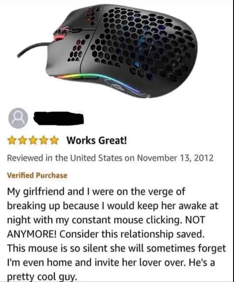 Gaming mouse with RGB lighting and honeycomb design for enhanced airflow.