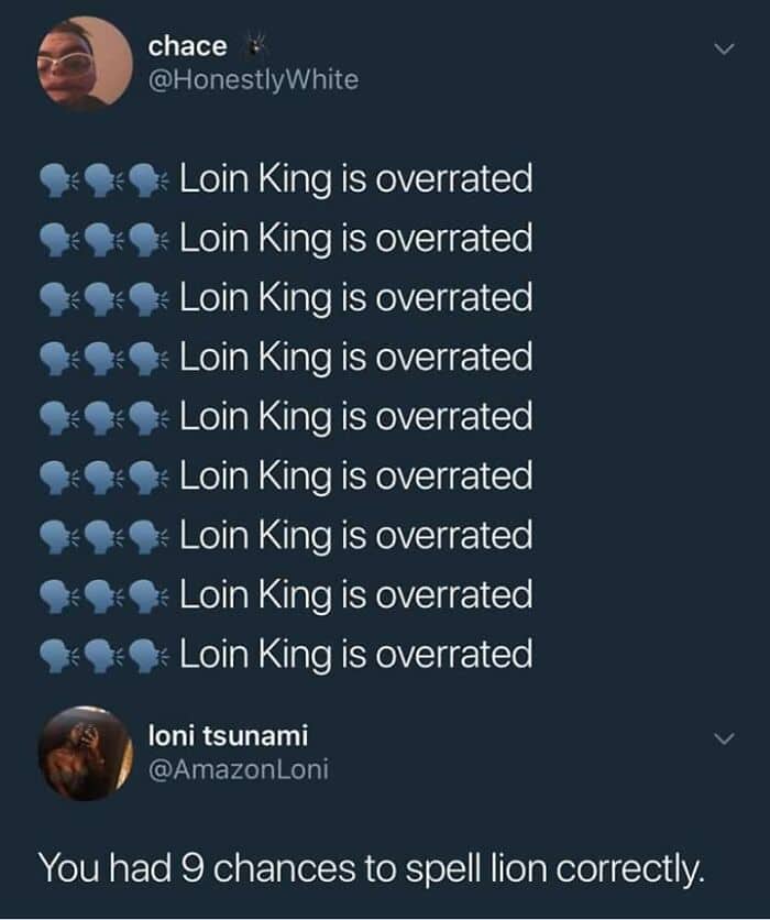 Humorous meme parody of "The Lion King" with overused phrase.