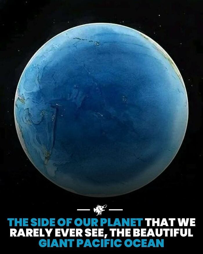 View of Earth from space highlighting the Pacific Ocean.