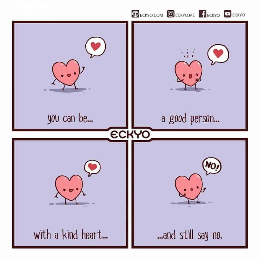 Cute heart character sharing kindness and love, emphasizing the importance of a kind heart.