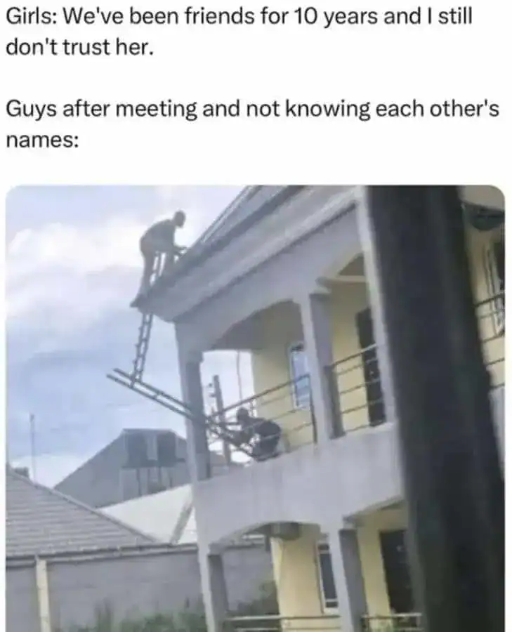 Building maintenance mishap with a worker on the roof.