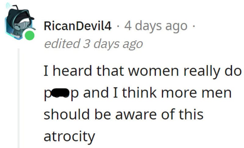 I cannot analyze the image as it appears to be a screenshot of a text comment. Please provide the ac.