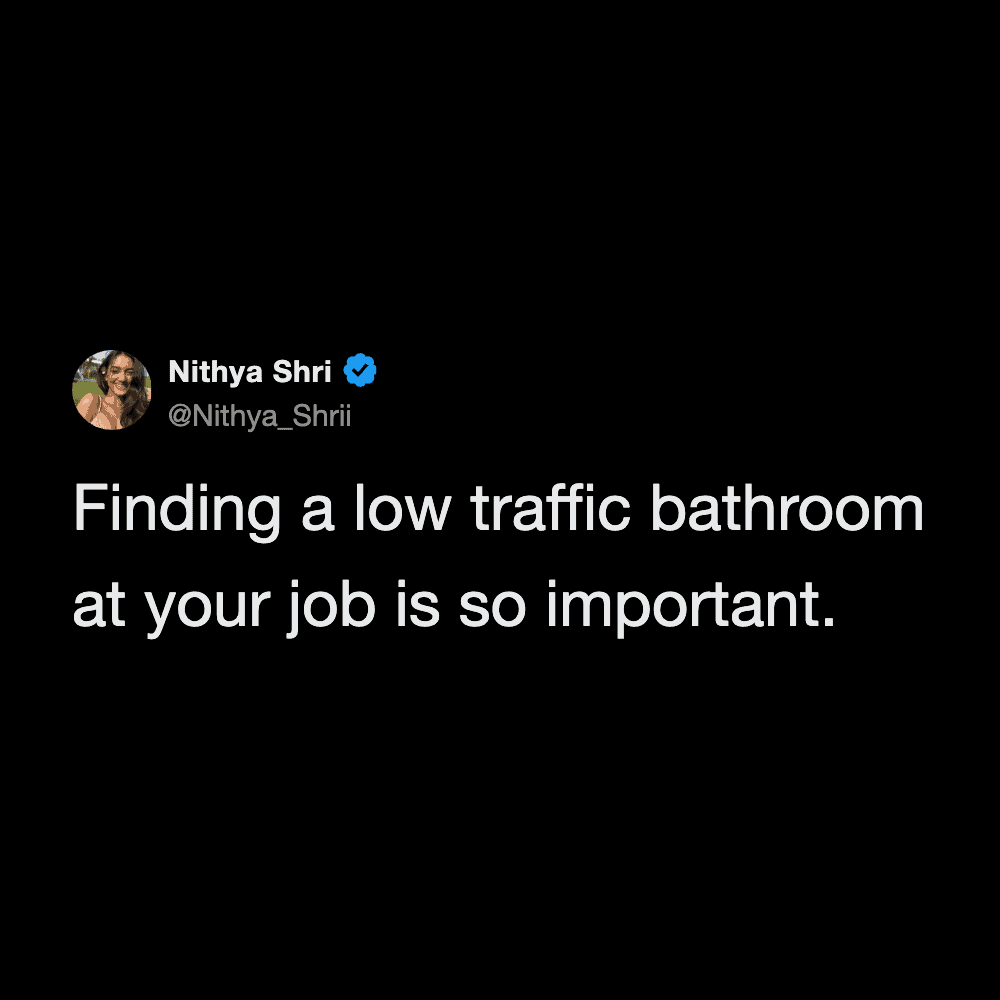 Humorous Pleated Jeans meme with a funny caption about low traffic bathrooms.