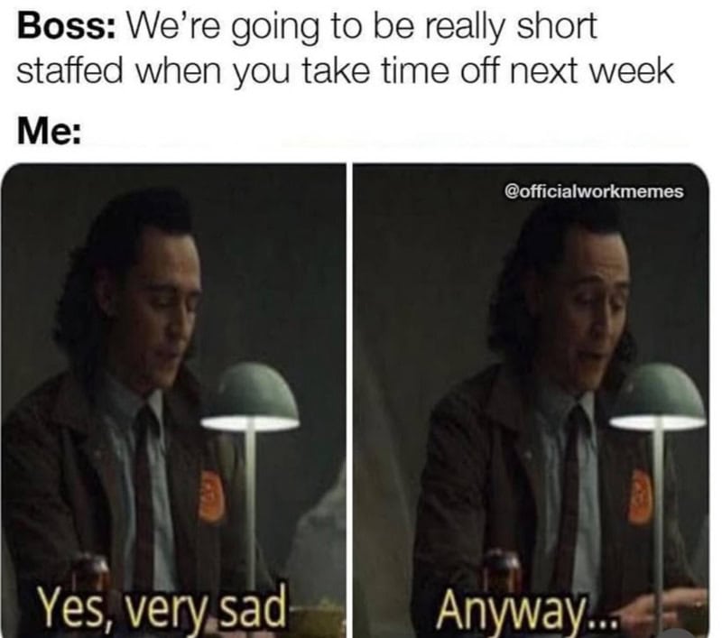 Memes about burnout work with a sad Joker and a dismissive Joker saying Yes, very sad and Anyway.