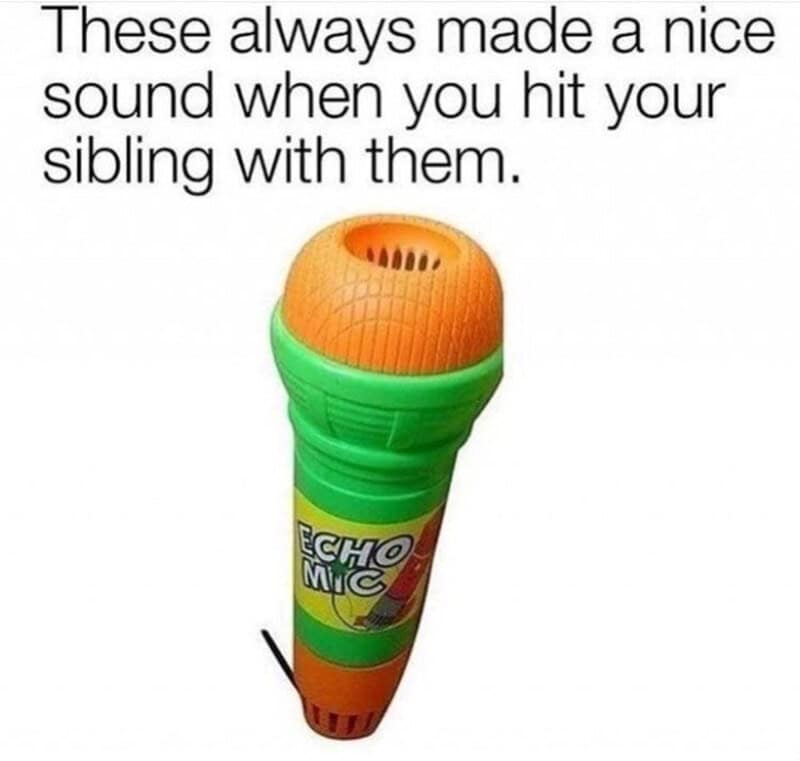 These always made a nice sound when you hit your sibling with them.