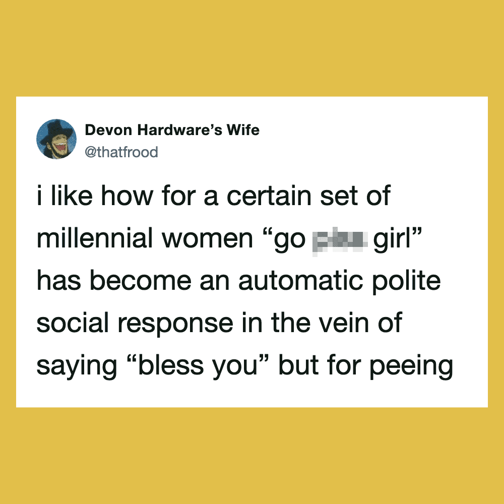"Devon Hardware’s Wife" Twitter post about millennial women’s social responses.