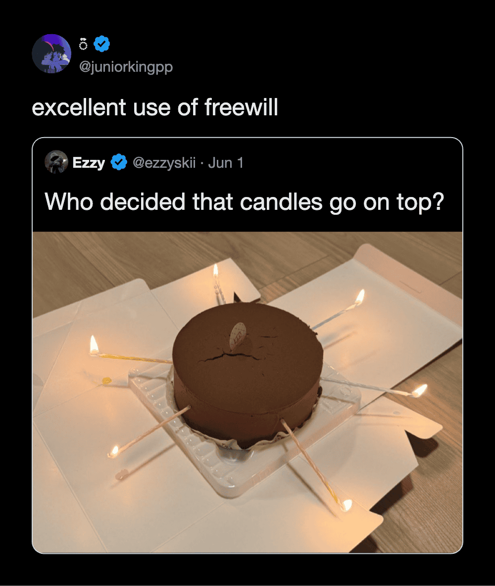 Cake with candles on top, with matches lighting the candles.
