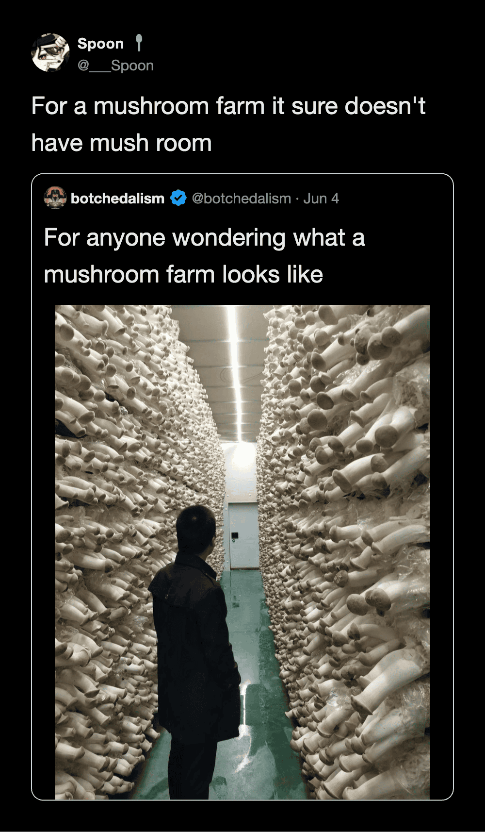 For mushroom farm, no mushroom room visible.