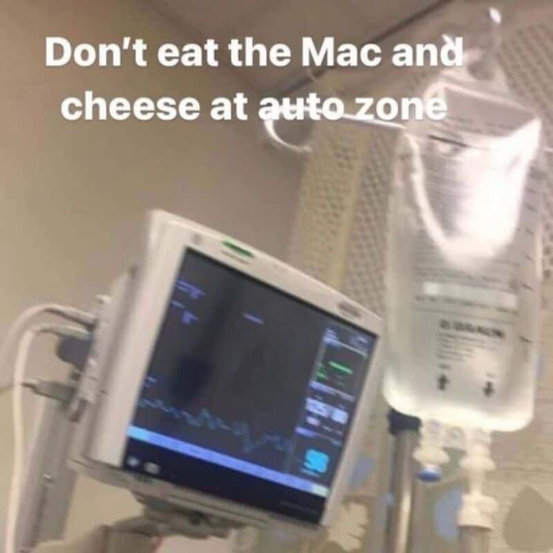Avoid eating Mac and cheese at auto zone.