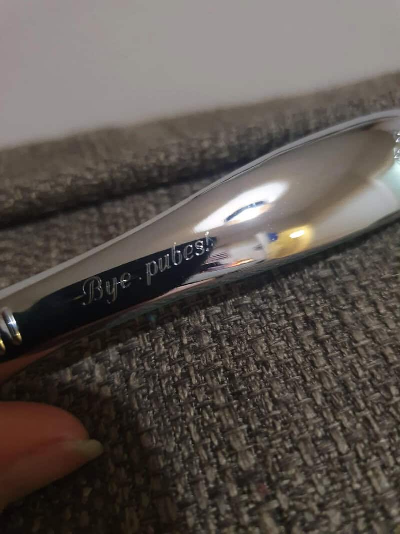 Bye, pubes.