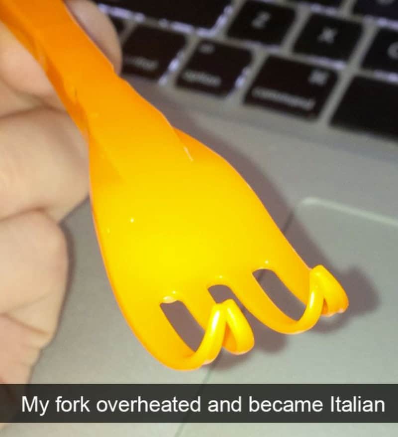 My fork overheated and became Italian.