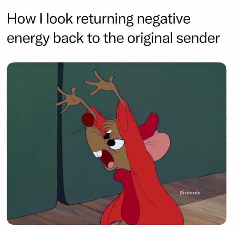 How I look returning negative energy back to the original sender.